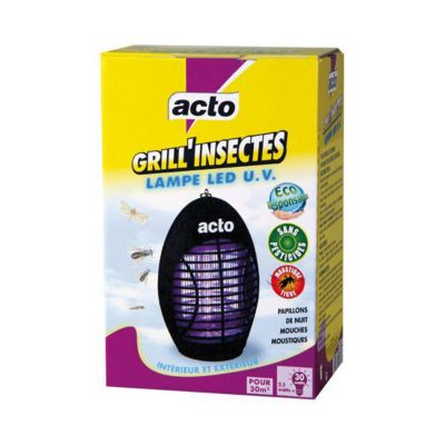Lampe UV anti-moustiques Acto Grill'Insectes 30m² | Castorama