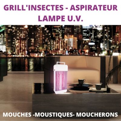 Lampe UV Grill'Insectes avec aspirateur Acto