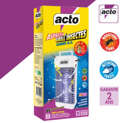 Lampe UV Grill'Insectes avec aspirateur Acto