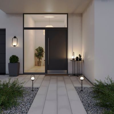 Lampes à piquer extérieures Ruble LED intégrée 3 x 100 lm IP44 GoodHome noir vendue par 3 pièces