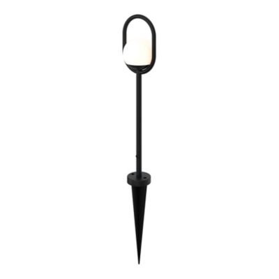Lampes à piquer extérieures Ruble LED intégrée 3 x 100 lm IP44 GoodHome noir vendue par 3 pièces