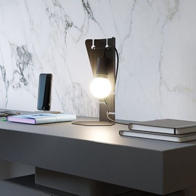 Lampes à poser - Lampe de table en Acier - ALBIREO - Noir - IP20 - Max 15W LED - E27 - Style Industriel