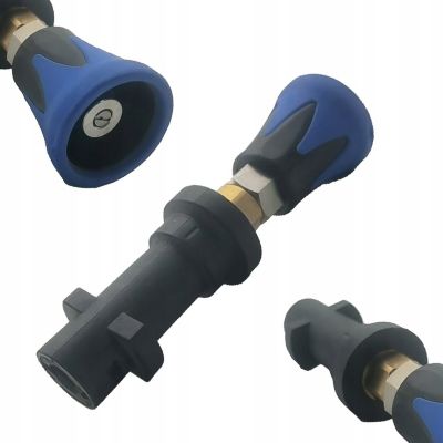 Lance Courte avec Buse 15 4000 PSI - Jet Plat Haute Pression, Acier Inox, Compatible Kärcher K2-K7 Bayonet