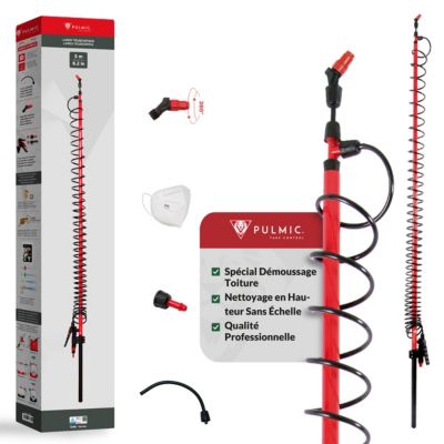 Lance télescopique Pulmic pour pulvérisateur toiture - jusqu'à 5 m - nettoyage en hauteur et jardin