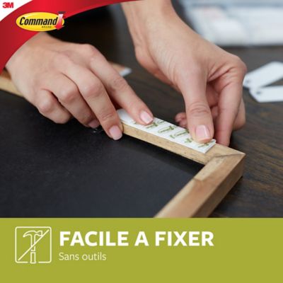 Languette de fixation pour tableaux moyen modèle Blanc vendue par 8 pièces