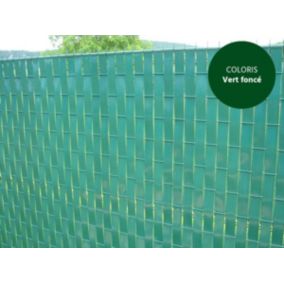 Lanière PVC pour palissade largeur 43 mm x 60 m+100 clips- Vert Foncé - Jardiline