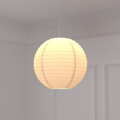 Lanterne boule papier blanc D35cm - ATMOSPHERA CREATEUR D'INTERIEUR