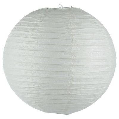 Lanterne boule - papier et métal - blanc - D45 cm - Atmosphera