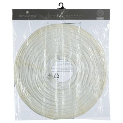 Lanterne boule - papier et métal - blanc - D45 cm - Atmosphera