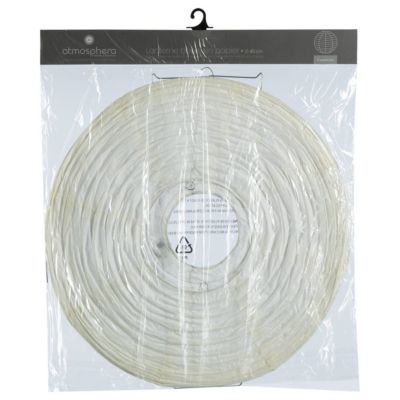 Lanterne boule - papier et métal - blanc - D45 cm - Atmosphera