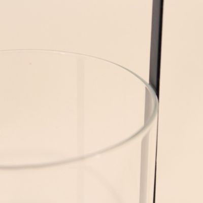 Lanterne en métal noir et verre 30x10cm