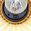 Lanterne extérieur LED à énergie solaire IP44 0.06 W blanc chaud H.33,5 x l.17,5cm bambou