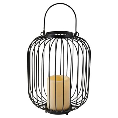 Lanterne décorative 38 cm noire