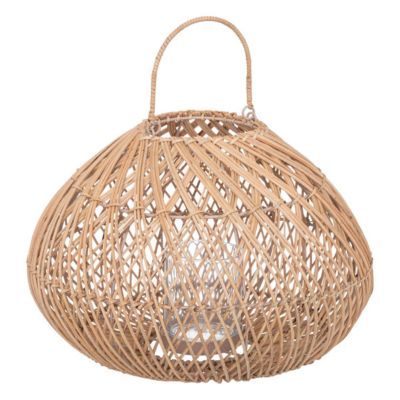 Lanterne Lour - métal et rotin - H27 cm - Atmosphera