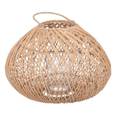 Lanterne Lour - métal et rotin - H27 cm - Atmosphera