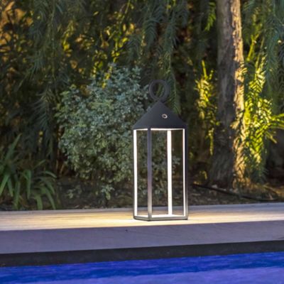Lanterne Lumière Woody Lumisky - Sans Fil, Rechargeable, LED Blanc Chaud/Froid, Poignée Bois, ∅19x37 Cm