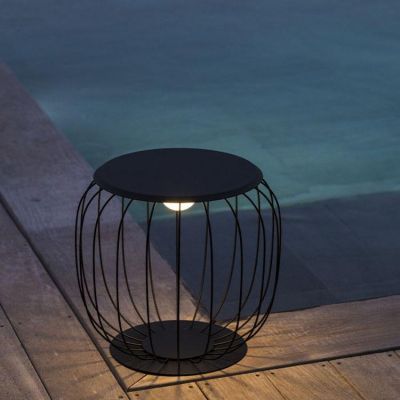 Lanterne sans fil LED SUNRISE Gris Métal H40CM