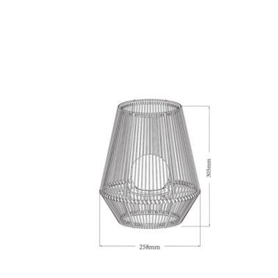 Lanterne solaire ajourée- Hauteur 30,5cm- Diamètre 25,8cm- LED blanche- 10 Lumens- Eclairage extérieur Jardin