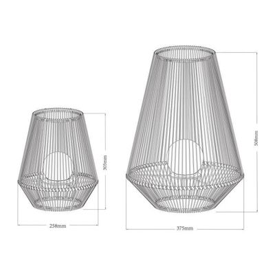 Lanterne solaire ajourée- Hauteur 30,5cm- Diamètre 25,8cm- LED blanche- 10 Lumens- Eclairage extérieur Jardin