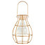 Lanterne solaire décorative LED Cage dorée IP44