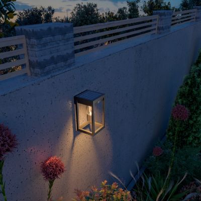 Lanterne solaire LED connectée Smart métal noir RGBW 250lm