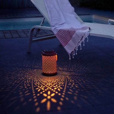 Lanterne solaire LED extérieur terracotta 0,05 W 2 lm rechargeable IP44