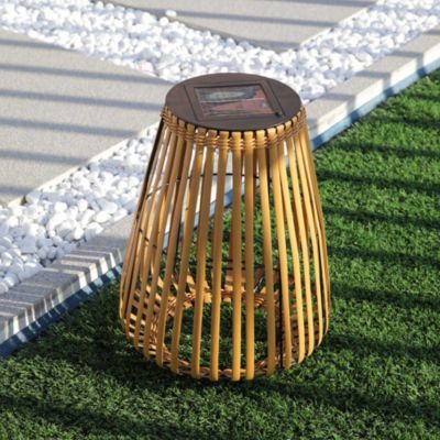 Lanterne solaire LED intégrée 1w Shady Lumisky marron mat l.33 x h. 44 cm