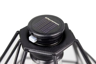 Lanterne solaire LED mini cage noir IP44