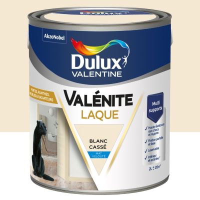Laque acrylique blanc cassé mat velouté Dulux Valentine Valénite 2 L