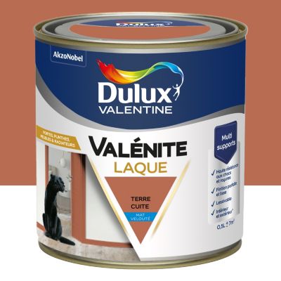 Laque acrylique bronze terre cuite mat velouté Dulux Valentine Valénite 0.5 L