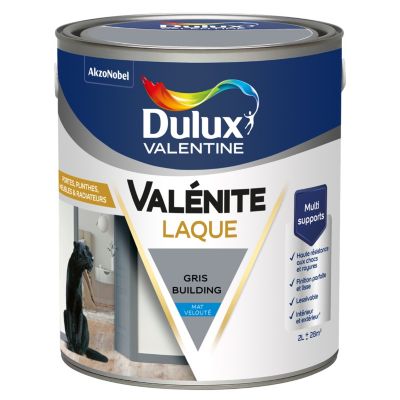 Laque acrylique gris building mat velouté Dulux Valentine Valénite 2 L