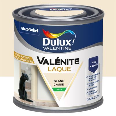 Laque acrylique Valénite Dulux Valentine blanc cassé satin 0,125L