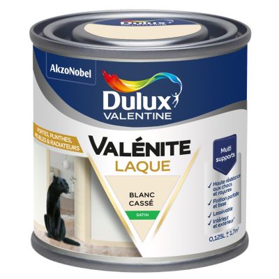 Laque acrylique Valénite Dulux Valentine blanc cassé satin 0,125L