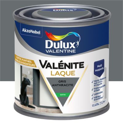 Laque acrylique Valénite Dulux Valentine gris anthracite satin 0,125L