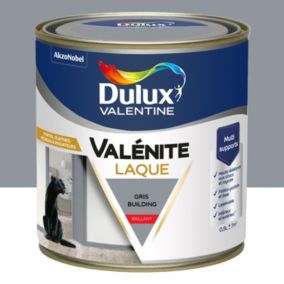 Laque acrylique Valénite Dulux Valentine gris building brillant 500ml