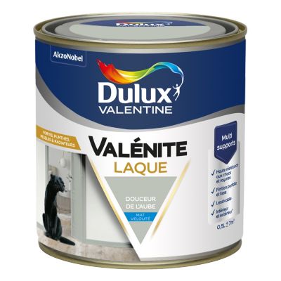Laque acrylique Valénite Dulux Valentine vert douceur de l'aube velouté mat 500ml