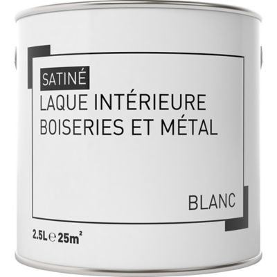 Laque boiseries et métal Blanc Satin 2,5L
