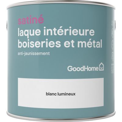 Laque boiseries et métal GoodHome Blanc Satin 2,5L Castorama
