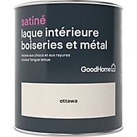 Laque boiseries et métal GoodHome Ottawa Satin 0,75L