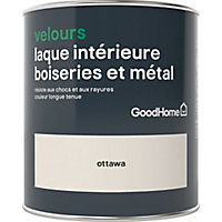 Laque boiseries et métal GoodHome Ottawa Velours 0,75L
