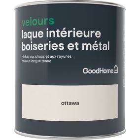 Laque boiseries et métal GoodHome Ottawa Velours 0,75L