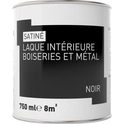 Laque boiseries et métal Noir Satin 0,75L