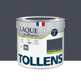 Laque boiseries et métal Tollens RAL 7016 gris anthracite satin 2L