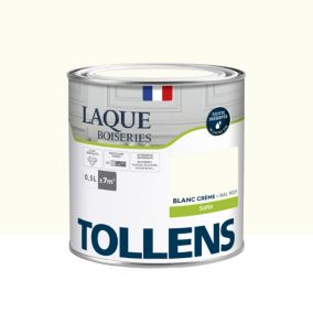 Laque boiseries et métal Tollens RAL 9001 blanc crème satin 500ml