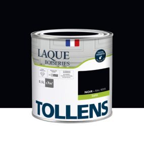 Laque boiseries et métal Tollens RAL 9005 noir satin 500ml