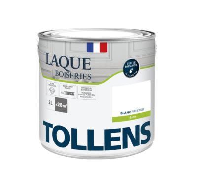 Laque boiseries et métal Tollens satin blanc prestige 2L