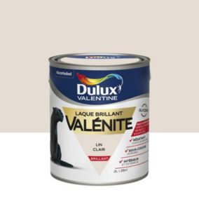 Laque boiseries et métal Valénite Dulux Valentine brillant blanc lin clair 2L