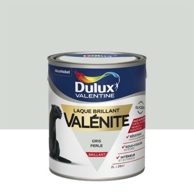 Laque boiseries et métal Valénite Dulux Valentine brillant gris perle 2L