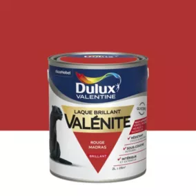 Laque boiseries et métal Valénite Dulux Valentine brillant rouge madras 2L