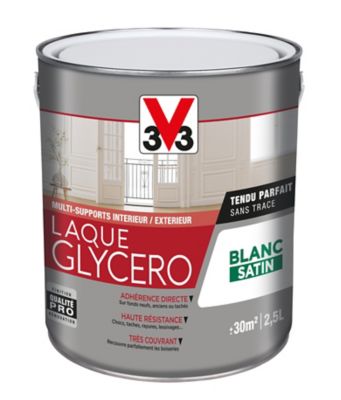 Laque glycéro 2,5L blanc satin